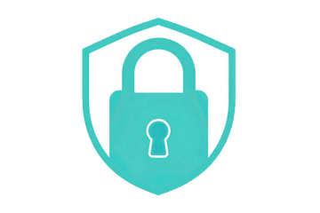 T&uuml;rkis leuchtendes Vorh&auml;ngeschloss-Schild als Symbol f&uuml;r SSL-Verschl&uuml;sselung bei Betsson