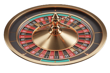 European Roulette-Kessel von oben mit rot-schwarzen F&auml;chern und goldenem Rand im Betsson Casino