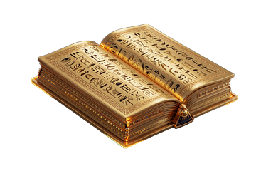 Book of Dead Slot-Symbol als goldenes &auml;gyptisches Buch mit Neon-Glow bei Betsson Echtgeld Casino